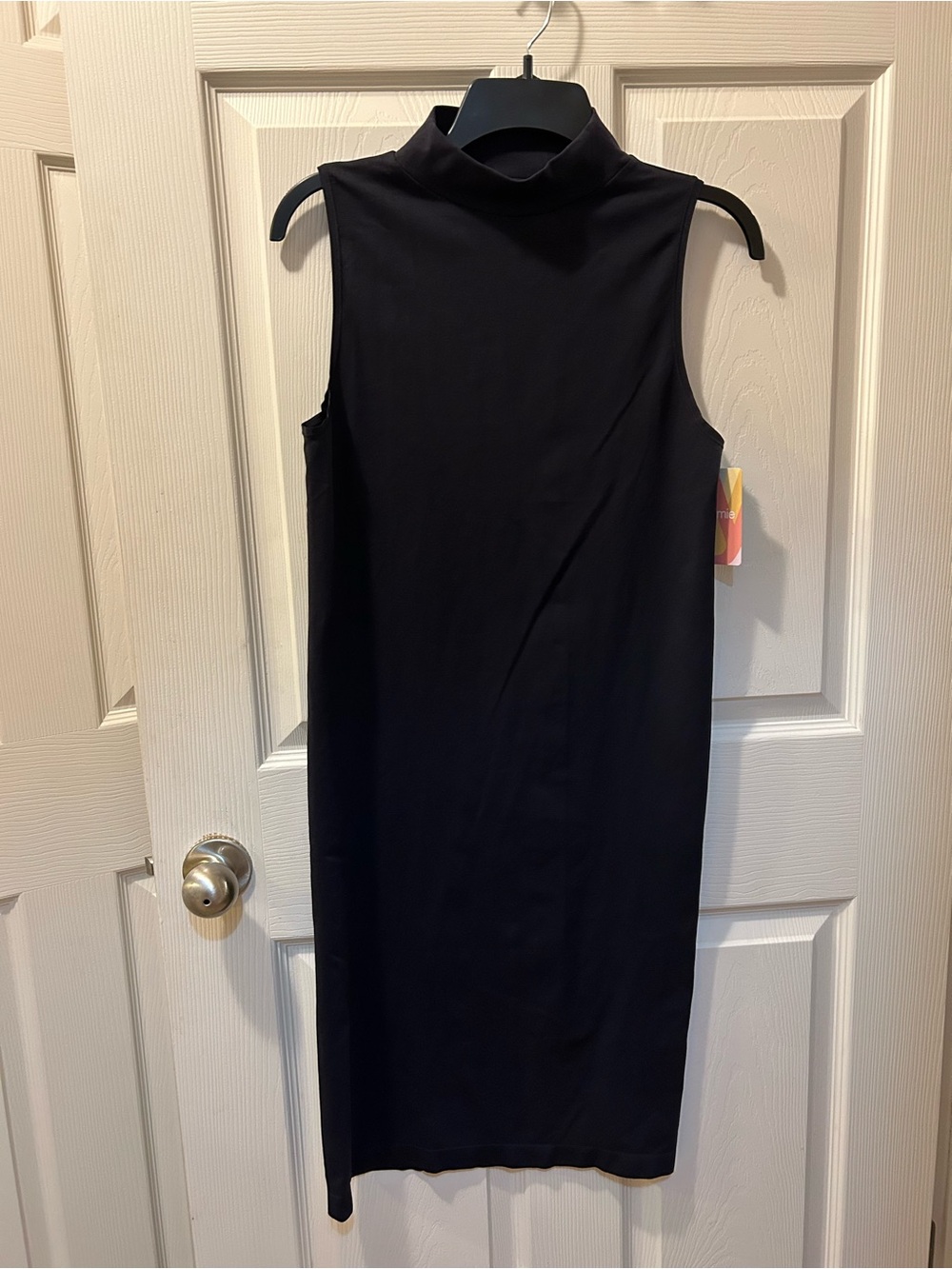 Yummie Large Sleeveless Black Mock Neck Dress Lagos Smoothing Tank Stretchy NWT